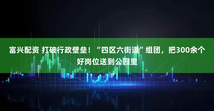 富兴配资 打破行政壁垒!“四区六街道”组团,把300余个好岗位送到公园里